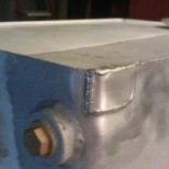 Aluminium Diesel Tank off a barge Repaired.