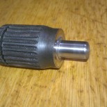 Machine new end and press into driled out shaft. 