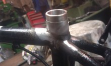 Machine new Collar and weld onto original frame.